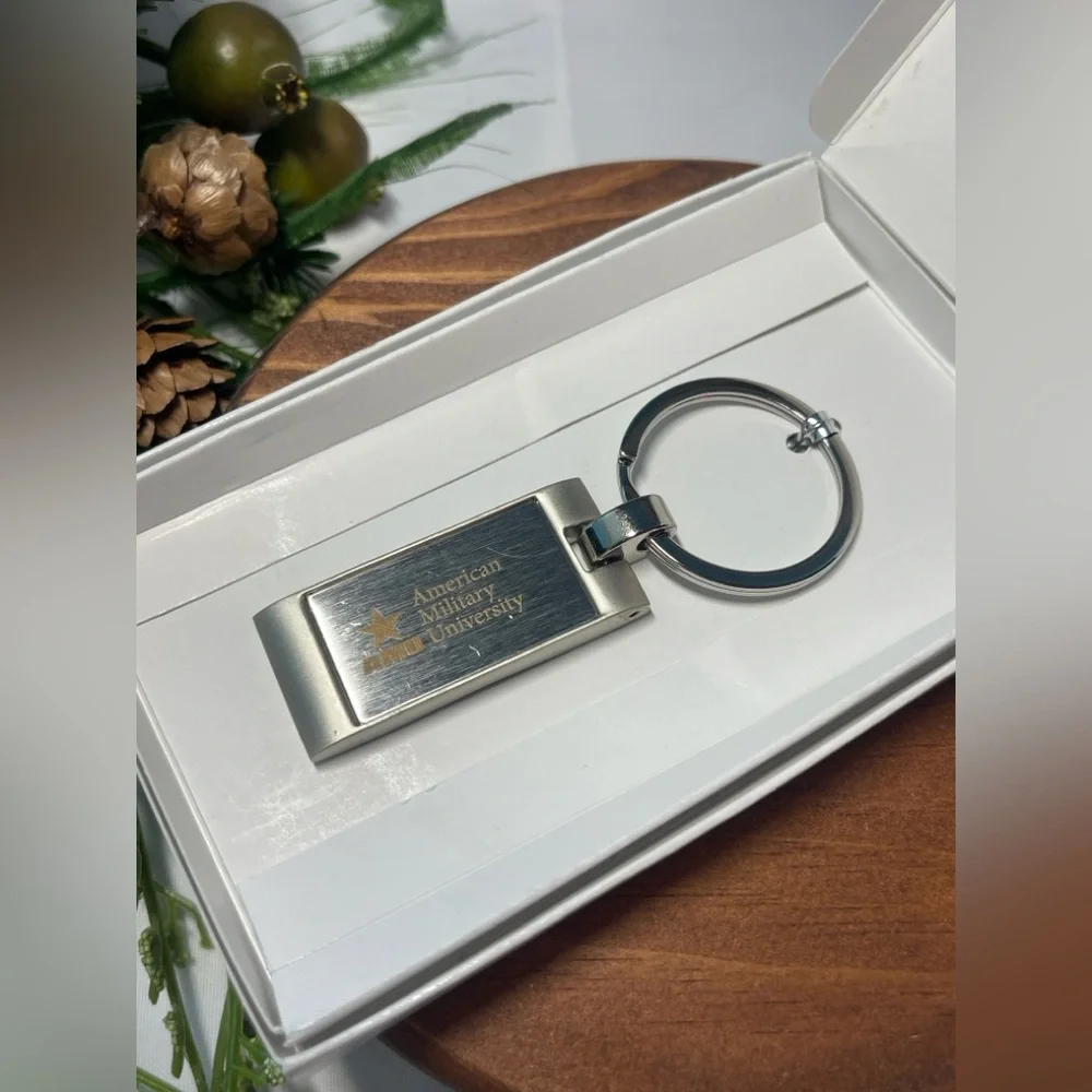 AMU American Military University Metal Keychain – New in Box